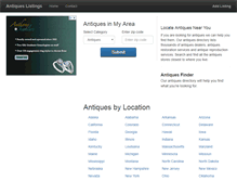 Tablet Screenshot of antiqueslistings.com